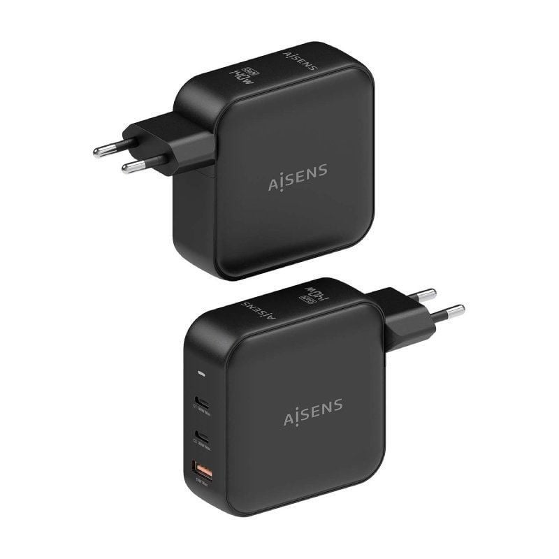 Carregador de Parede Gan Aisens Asch-140w3p031-bk / 2xusb Type-c / 1xusb / 140W