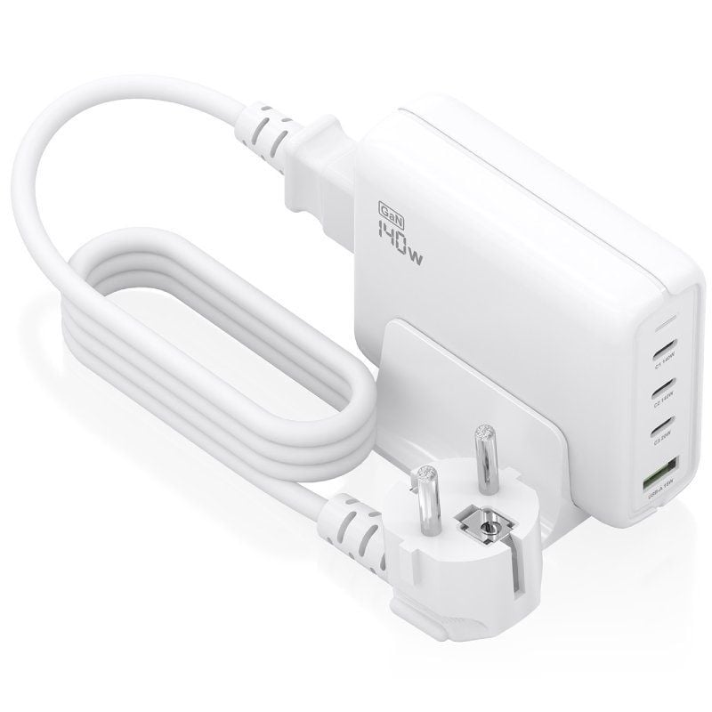 Carregador de Secretária Aisens Gan Asch-140w4p055-w / 3xusb Type-c / 1xusb / 140W