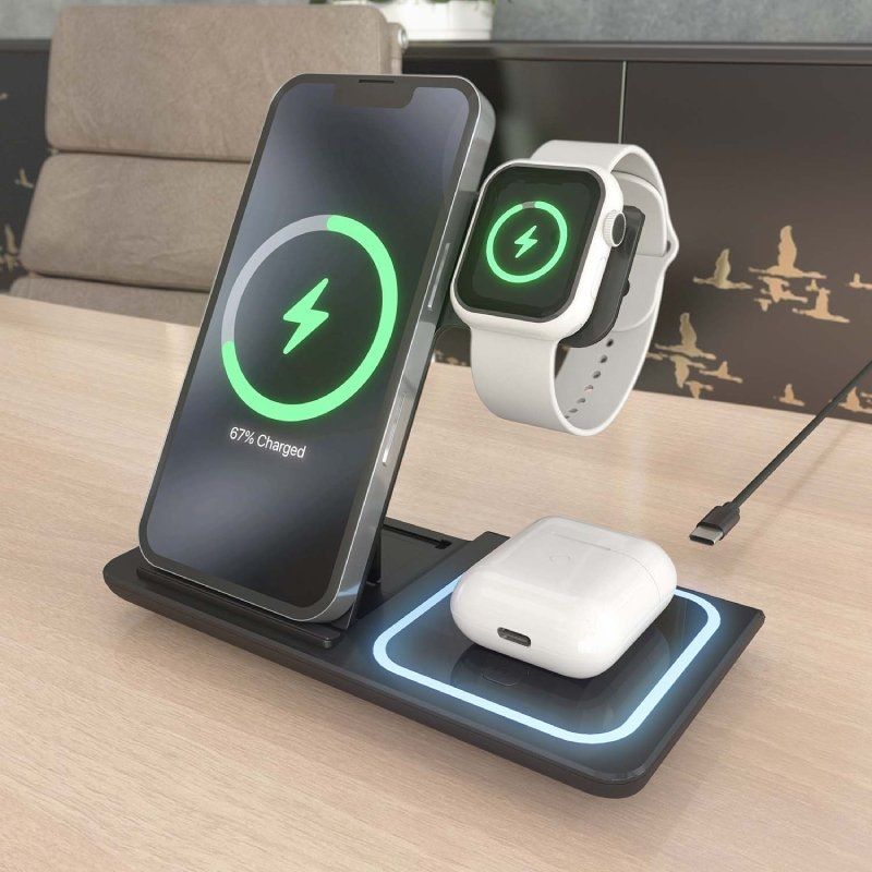 Base de Carregamento sem Fios Aisens Asch-15w3wc043-bk / 15W