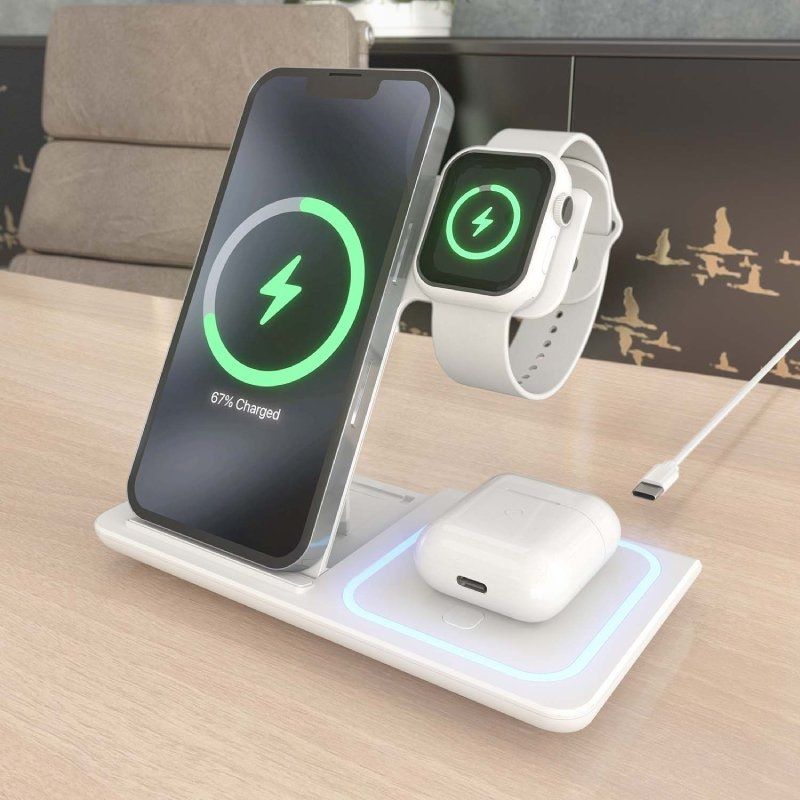 Base de Carregamento sem Fios Aisens Asch-15w3wc044-w / 15W