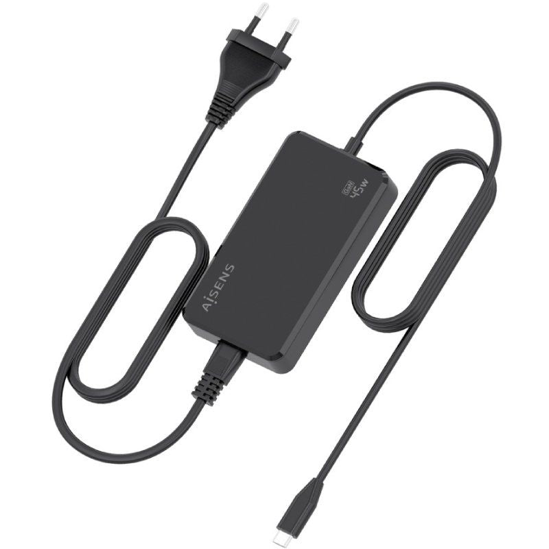 Carregador de Secretária Aisens Gan Asch-1pd45d067-bk / 1xusb Type-c / 45W