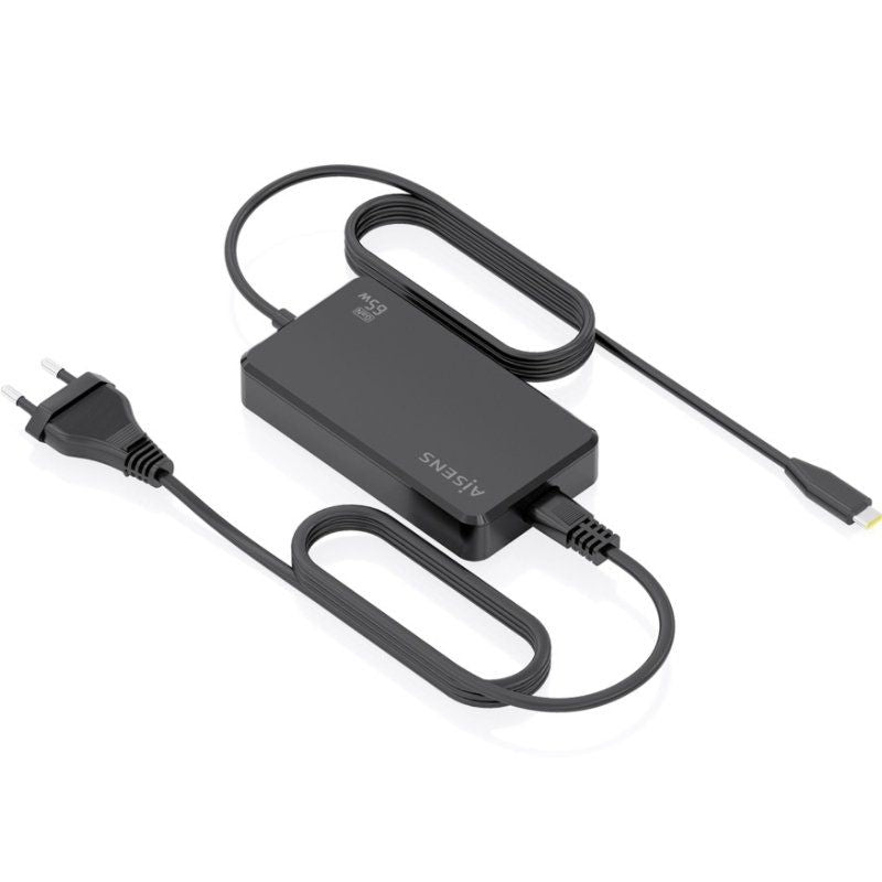 Carregador de Secretária Aisens Gan Asch-1pd65d068-bk / 1xusb Type-c / 65W