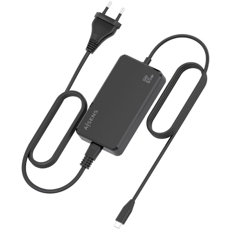 Carregador de Secretária Aisens Gan Asch-1pd65d068-bk / 1xusb Type-c / 65W