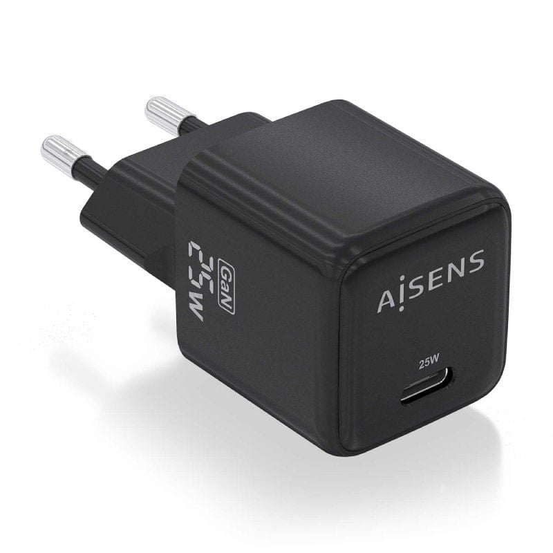 Carregador de Parede Gan Aisens Asch-25w1p013-bk / 1xusb Type-c / 25W