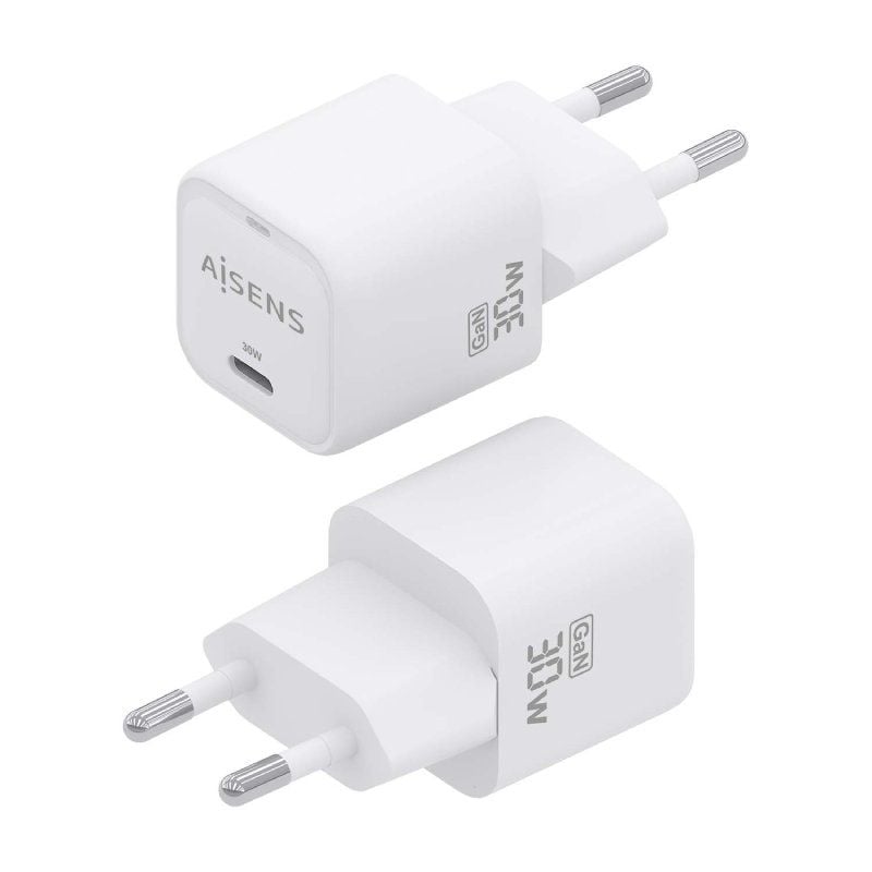 Carregador de Parede Gan Aisens Asch-30w1p018-w / 1xusb Type-c / 30W
