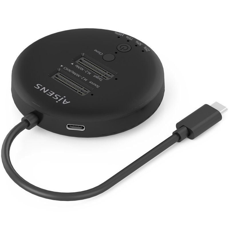 Base de Ligação USB 3.2 Gen2 Tipo C para SSD M.2 NVME Aisens Asds-2m2n05-bk / Cinzento