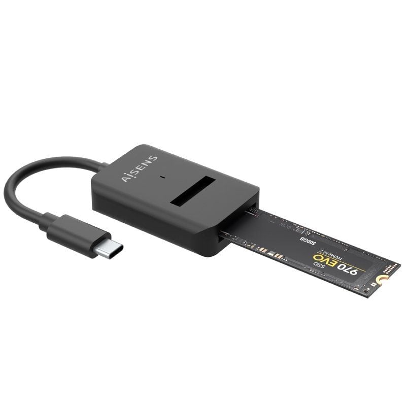 Base de Ligação USB Tipo C para SSD M2 SATA / NVME Aisens Asuc-m2d011-bk / Preto
