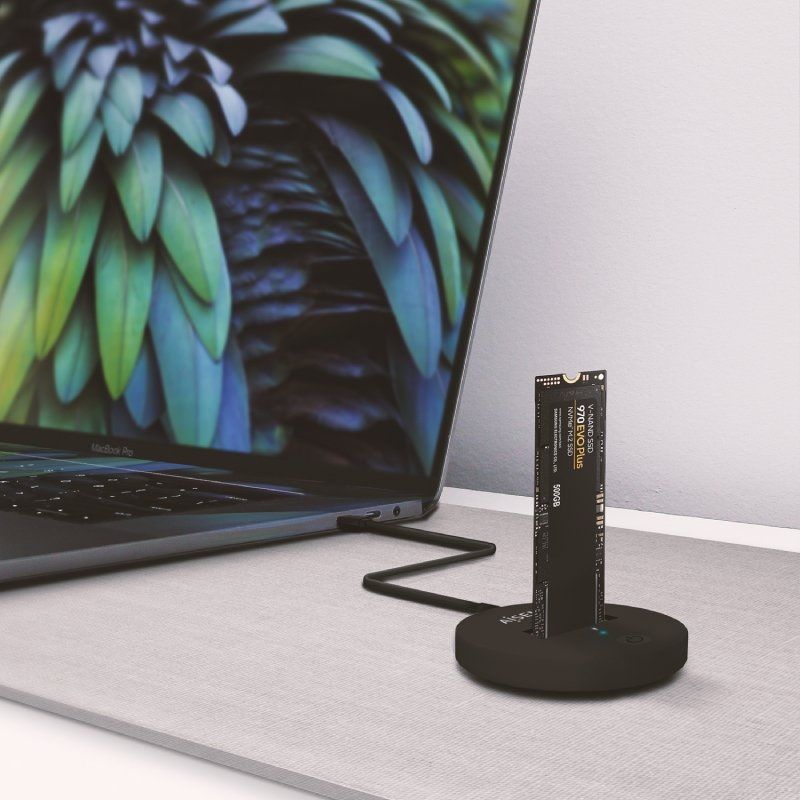 Base de Ligação USB Tipo C para SSD M2 SATA / NVME Aisens Asuc-m2d013-bk / Preto