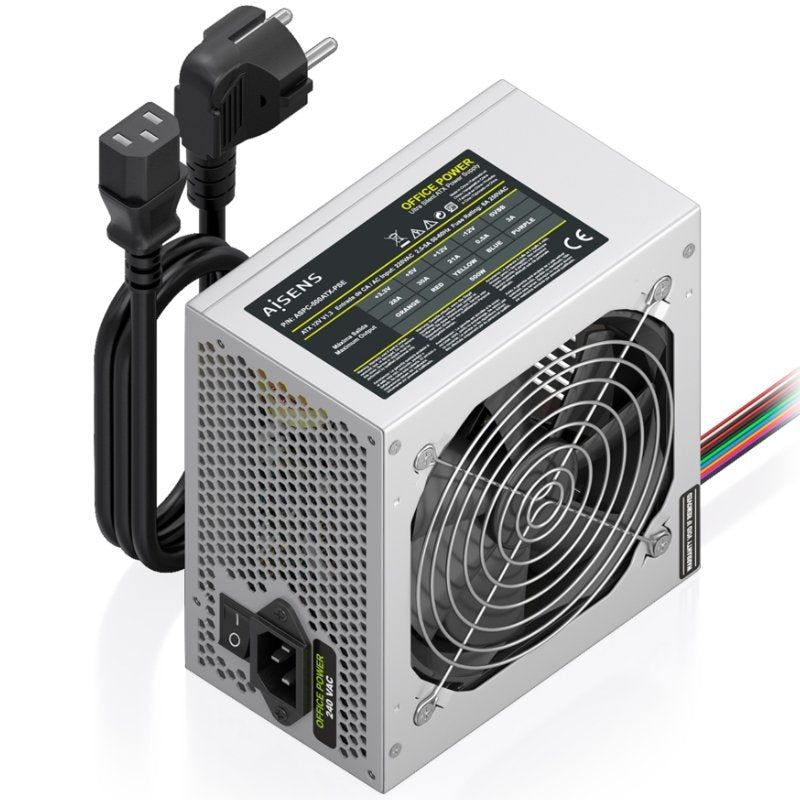 Fonte de Alimentação Aisens Aspc-500atx-pse / 500 W / Ventilador de 12 Cm