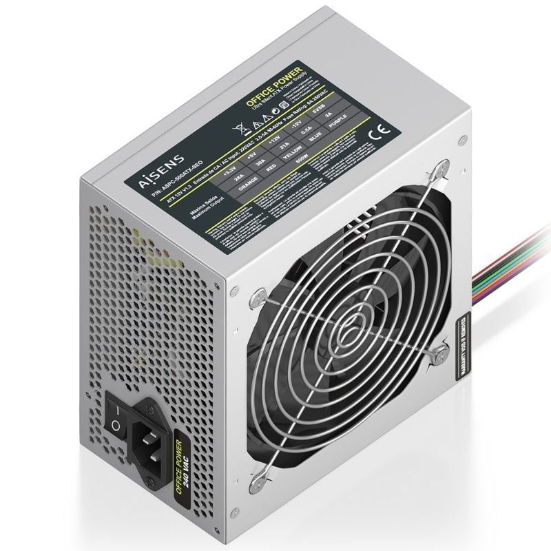Fonte de Alimentação Aisens Aspc-500atx-seo / 500W / Ventoinha 12cm