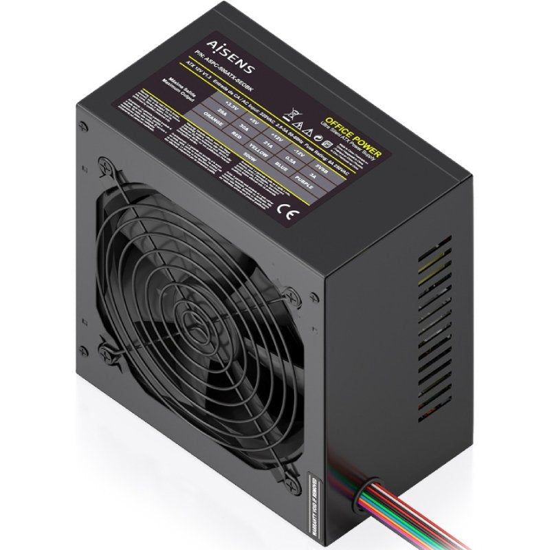 Fonte de Alimentação Aisens Aspc-500atx-seobk / 500 W / Ventilador de 12 Cm
