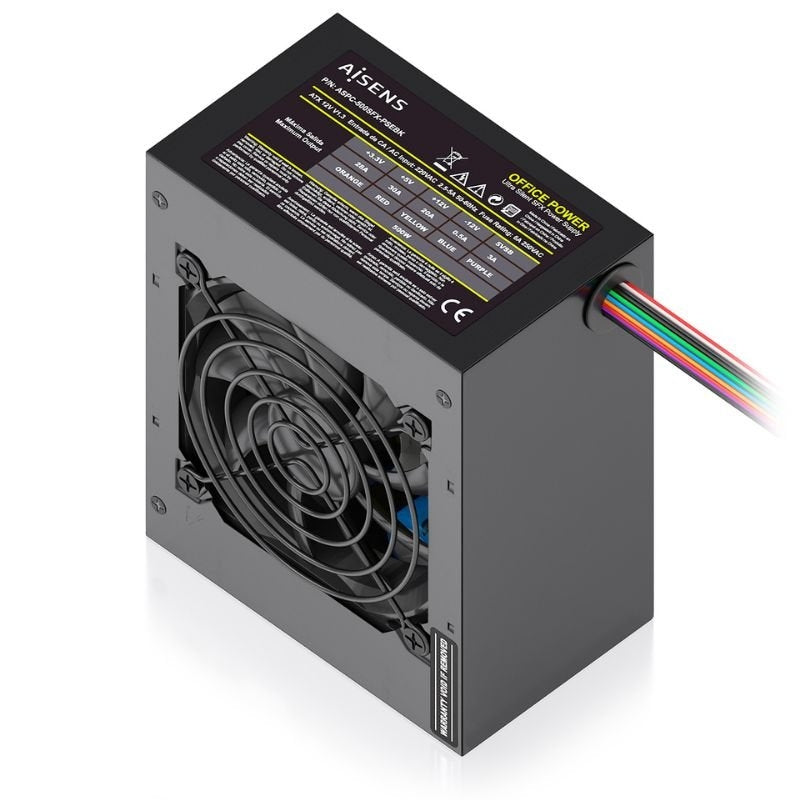 Fonte de Alimentação SFX Aisens Aspc-500sfx-psebk / 500 W / Ventilador de 8 Cm