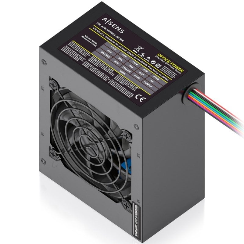 Fonte de Alimentação SFX Aisens Aspc-500sfx-seobk / 500 W / Ventilador de 8 Cm