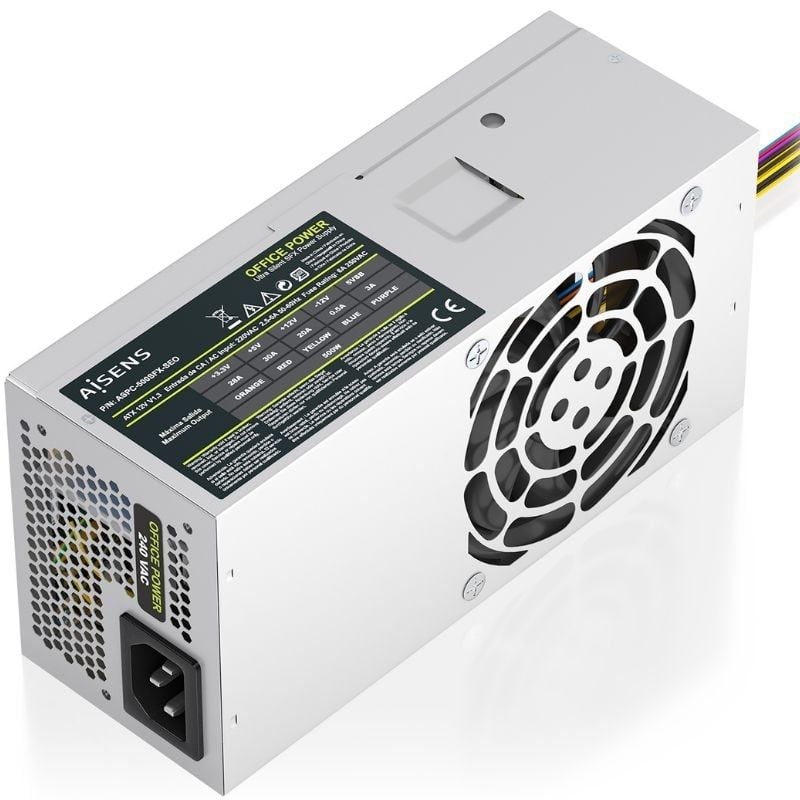 Fonte de Alimentação TFX Aisens Aspc-500tfx-seo / 500W / Ventoinha 8cm