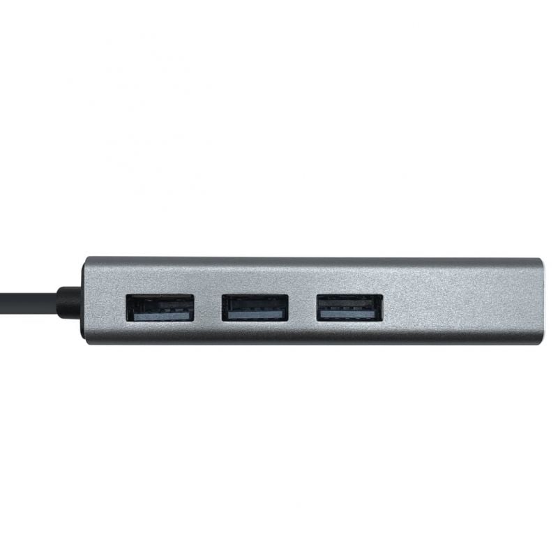 Hub USB 3.0 Aisens A106-0401 / 3xusb / 1xrj45 / Cinzento