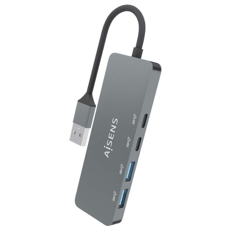Concentrador USB 3.2 Aisens A106-0696 / 2xusb / 2xusb Type-c / Cinzento