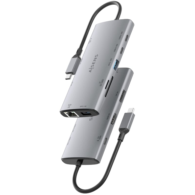 Estação de Ligação USB Tipo C Aisens Asuc-10p050-gr / 1xdisplayport / 1xhdmi 4K / 1xrj45 / 2xusb /…