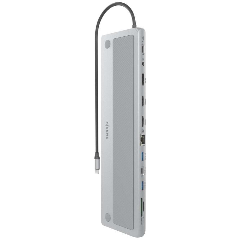 Base de Ligação USB Tipo C Aisens Asuc-12p020-gr / 2xhdmi / 3xusb / 1xusb Tipo C / 1xrj45 / 1xdispl…