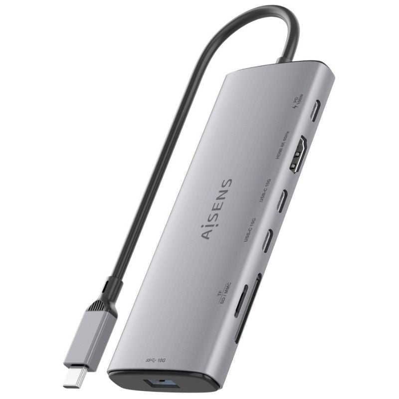 Base de Ligação USB Tipo C Aisens Asuc-7p031-gr / 1xhdmi / 1xusb / 2xusb Tipo C / 1xleitor de Cartõ…