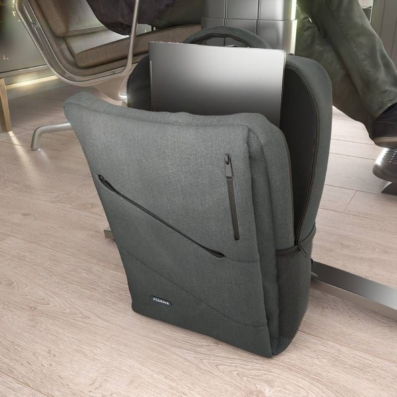 Mochila Aisens Urban & Office Asbg-bp085-gr para Computadores Portáteis Até 15,6" / Cinzento