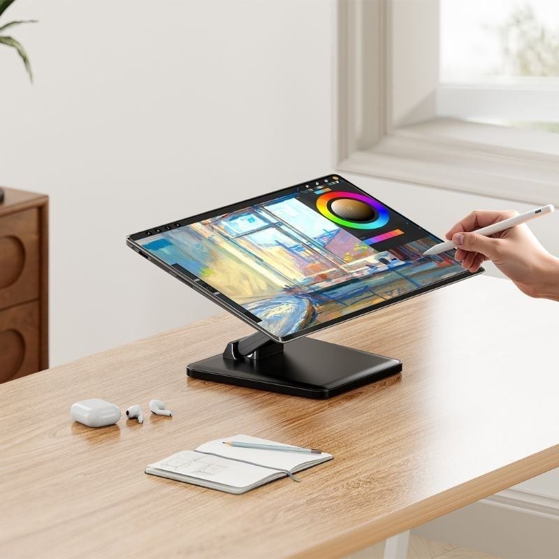 Suporte de Mesa para Monitor / POS Aisens Dt27t-443 / Inclinável / Até 10kg