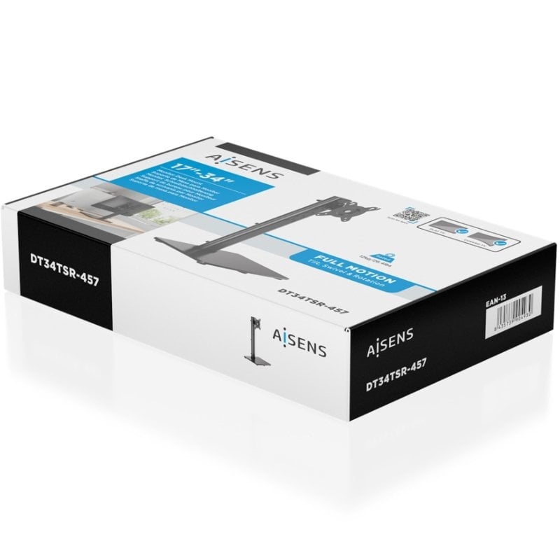 Aisens Dt34tsr-457 Suporte de Mesa para Monitor / Giratório / Inclinado / Até 12kg