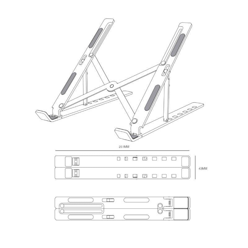 Aisens Lps2m-173 Suporte para Portátil / Tablet para Portáteis / Tablets Até 15".