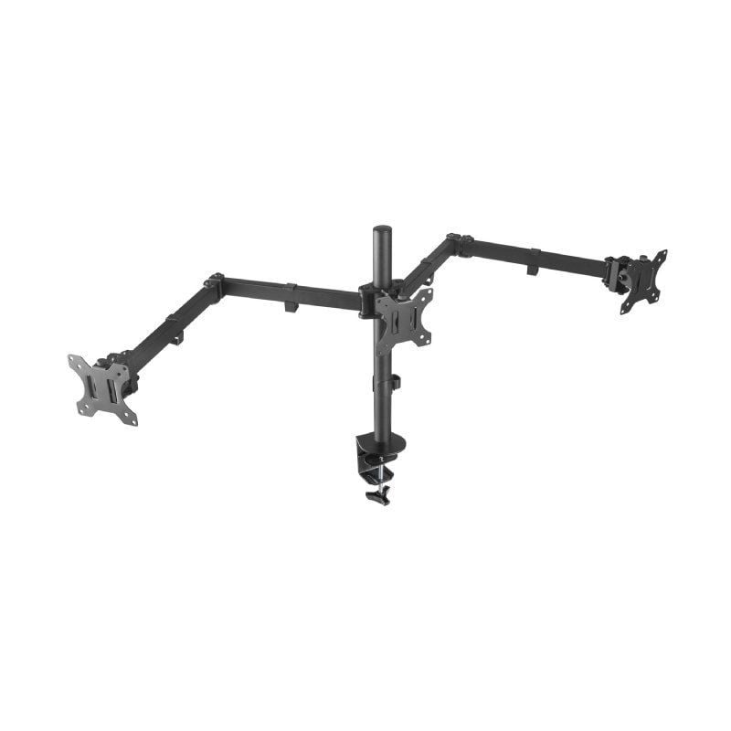 Suporte de Mesa Aisens Dt27tsr-061 para 3 Monitores / Giratório / Inclinado / Até 7kg