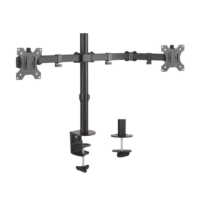 Suporte de Mesa para 2 Monitores Aisens Dt32tsr-041 / Giratório / Inclinado / Até 8kg