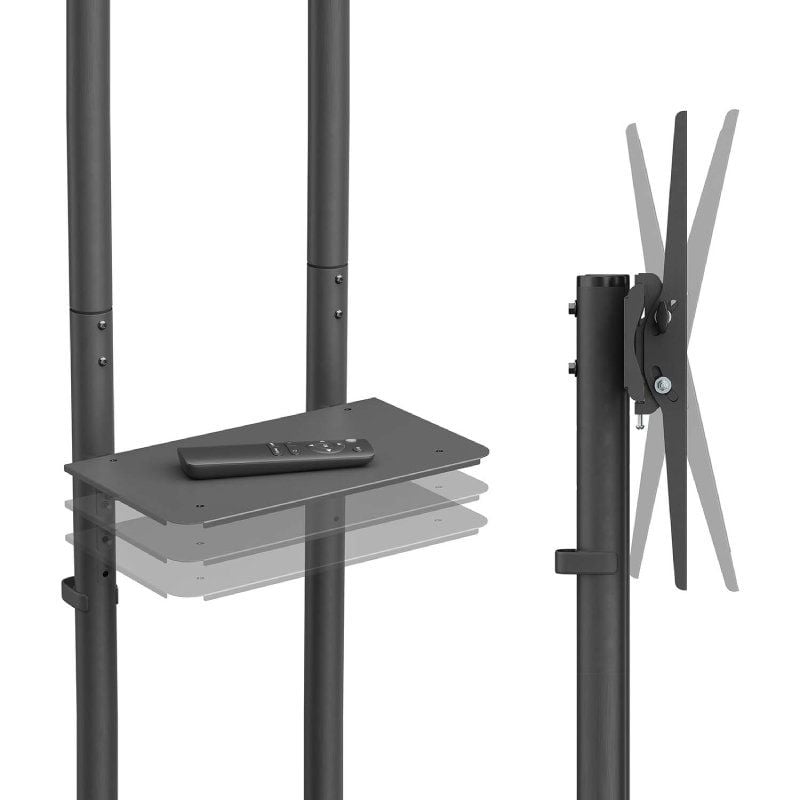 Aisens Ft70te-333 Suporte de Chão Inclinável com Rodízios para TV 37"-70" / Até 45kg