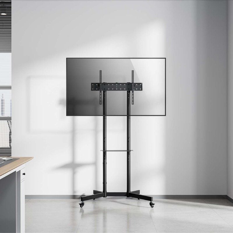 Aisens Ft70te-333 Suporte de Chão Inclinável com Rodízios para TV 37"-70" / Até 45kg