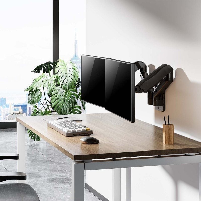 Suporte de Parede para 2 Monitores Ou TV Aisens Wt32tsr-225 / Giratório / Inclinado / Até 9kg