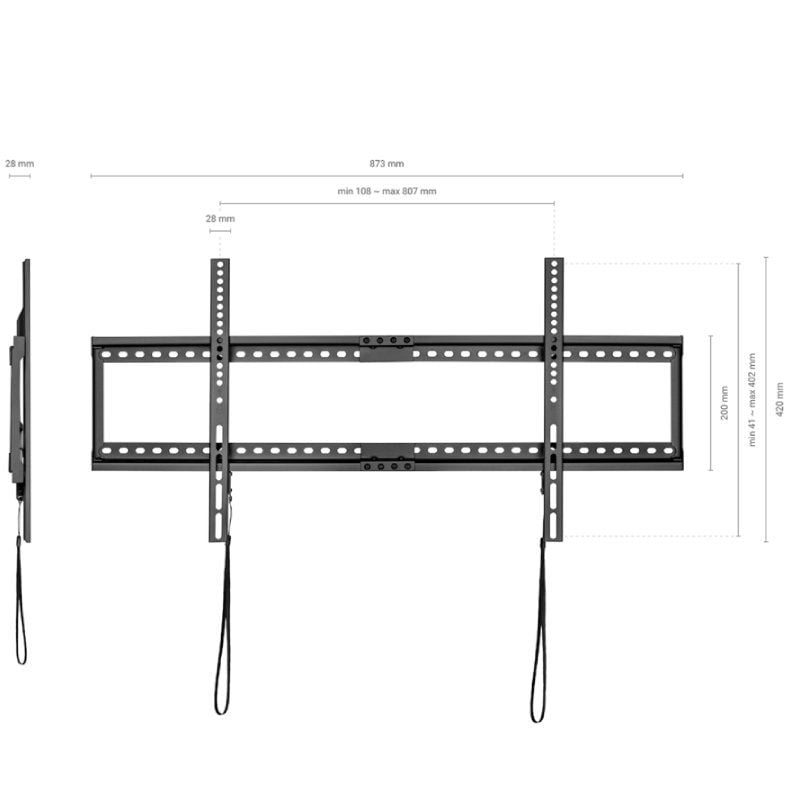 Suporte de Parede Fixo Aisens Wt90f-119 para Televisores de 37-90" / Até 75kg