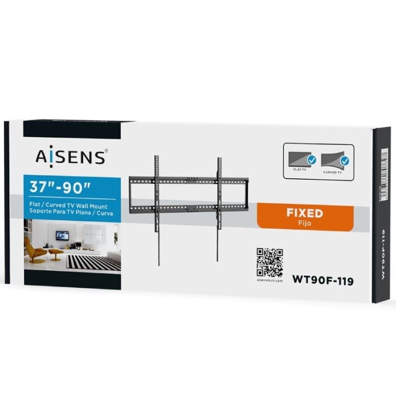 Suporte de Parede Fixo Aisens Wt90f-119 para Televisores de 37-90" / Até 75kg