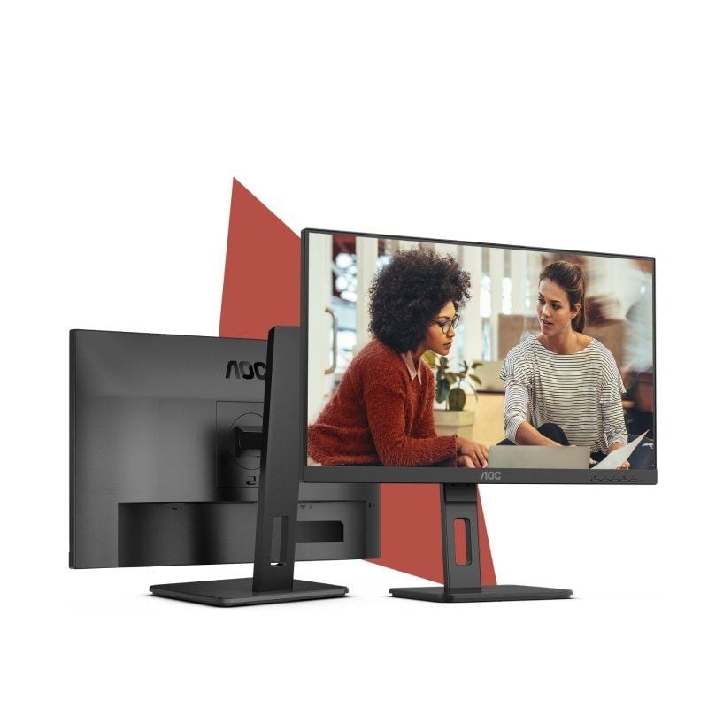 Monitor AOC 24E3QAF 23,8" / Full HD / Multimédia / Ajustável em Altura / Preto