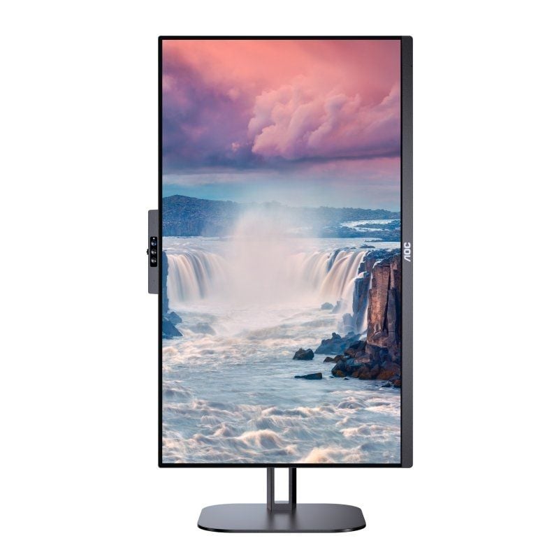 Monitor Profissional AOC 24V5CW / BK 23,8" / Full HD / Webcam / Multimédia / Ajustável em Altura /…