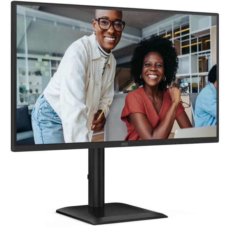 Monitor Profissional AOC 27E4U 27" / Full HD / Multimédia / Ajustável em Altura / Preto