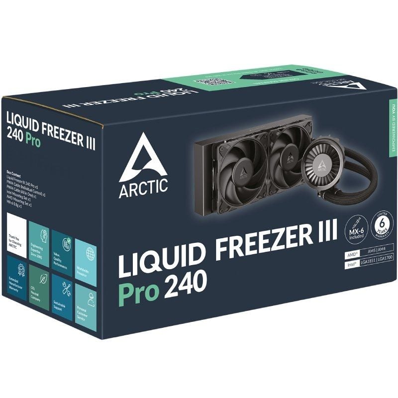 Arctic Liquid Freezer III Pro 240 / Preto Sistema de Arrefecimento Líquido Arctic Liquid Freezer II…
