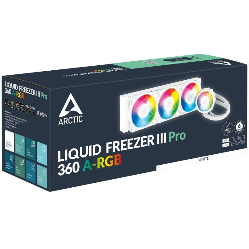 Arctic Liquid Freezer III Pro 360 A-rgb / Branco Sistema de Arrefecimento Líquido Arctic Liquid Fre…