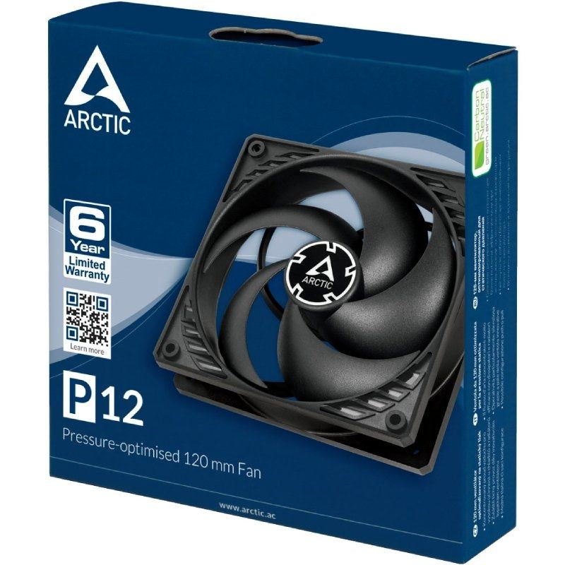 Ventilador Arctic P12 / 12cm / Preto