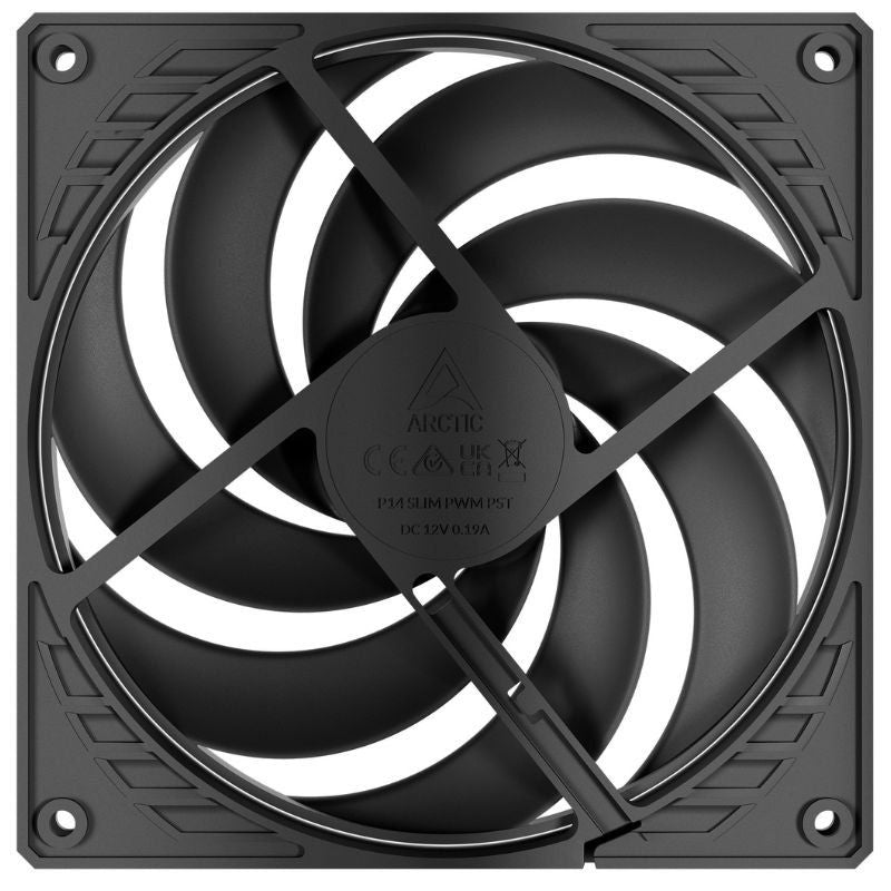 Ventilador Arctic P14 Slim PWM PST / 14cm / Preto