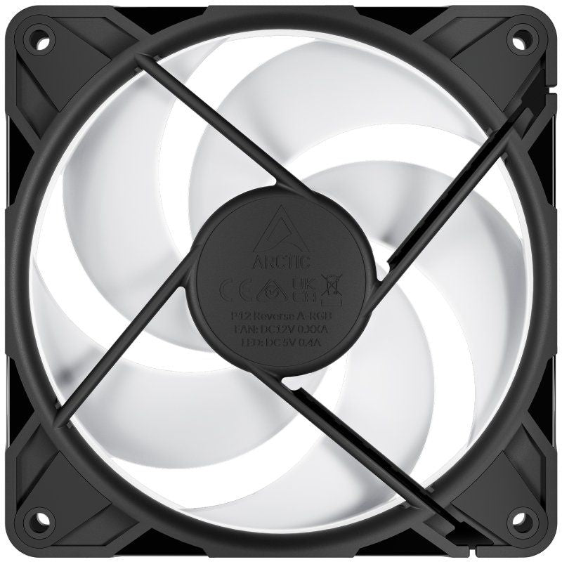Ventoinha Arctic P12 Pro Reverse A-rgb / 12cm / Preto