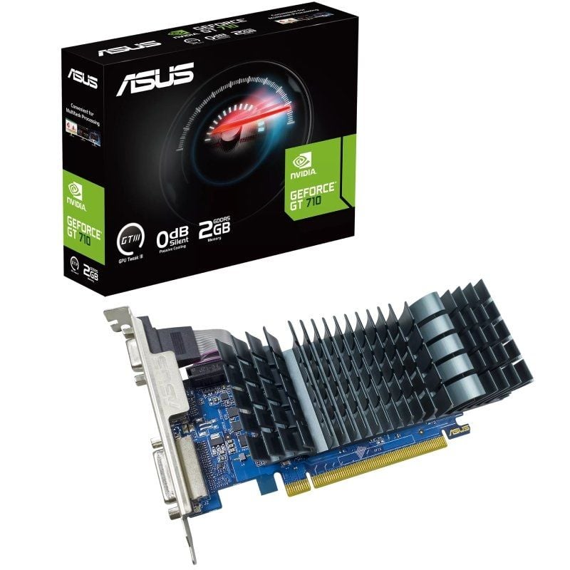 Asus Geforce GT 710 SL EVO BRK / 2GB GDDR5 / Placa Gráfica Compatível de Baixo Perfil