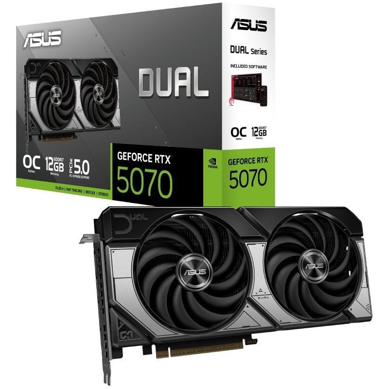 Placa Gráfica Asus Dual Geforce RTX 5070 OC / 12GB GDDR7
