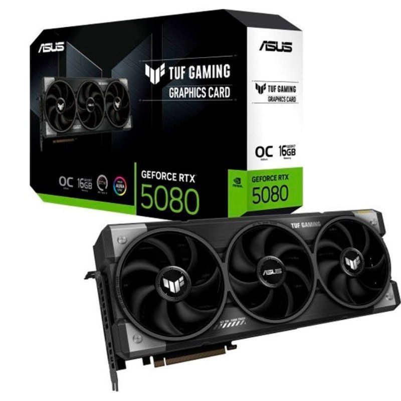 Placa Gráfica Asus TUF Gaming Geforce RTX 5080 OC / 16GB GDDR7