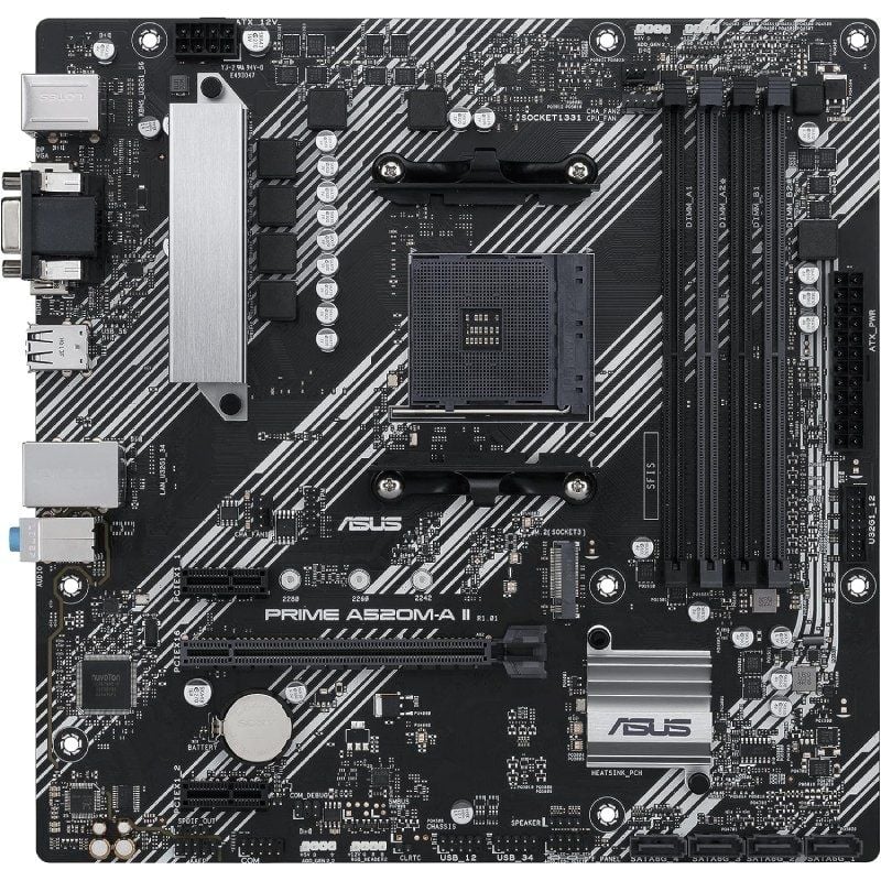 Placa-mãe Asus Prime A520m-a II / CSM Socket AM4 / Micro ATX