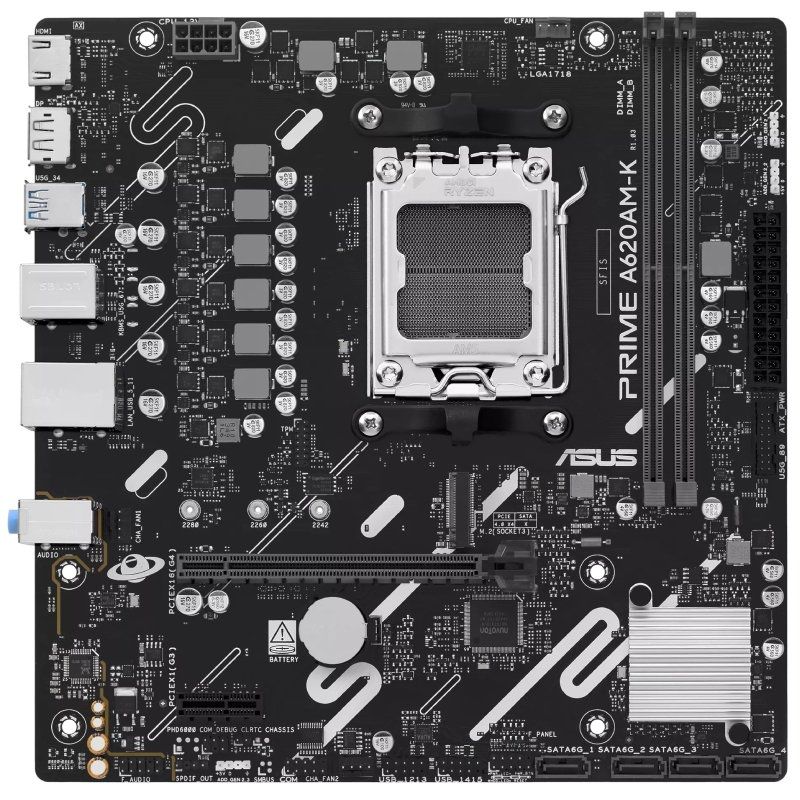 Placa-mãe Asus A620am-k Socket AM5 / DDR5 / PCIe 4.0 / Micro ATX
