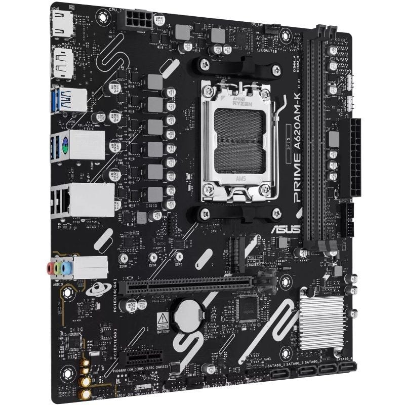 Placa-mãe Asus A620am-k Socket AM5 / DDR5 / PCIe 4.0 / Micro ATX