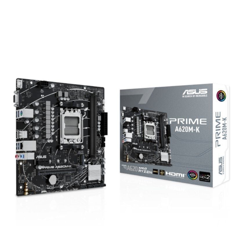 Placa-mãe Asus Prime A620m-k Socket AM5 / DDR5 / PCIe 4.0 / Micro ATX