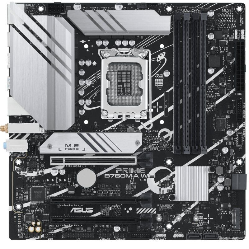 Placa-mãe Asus PRIME B760m-a WIFI Socket 1700 / Micro ATX